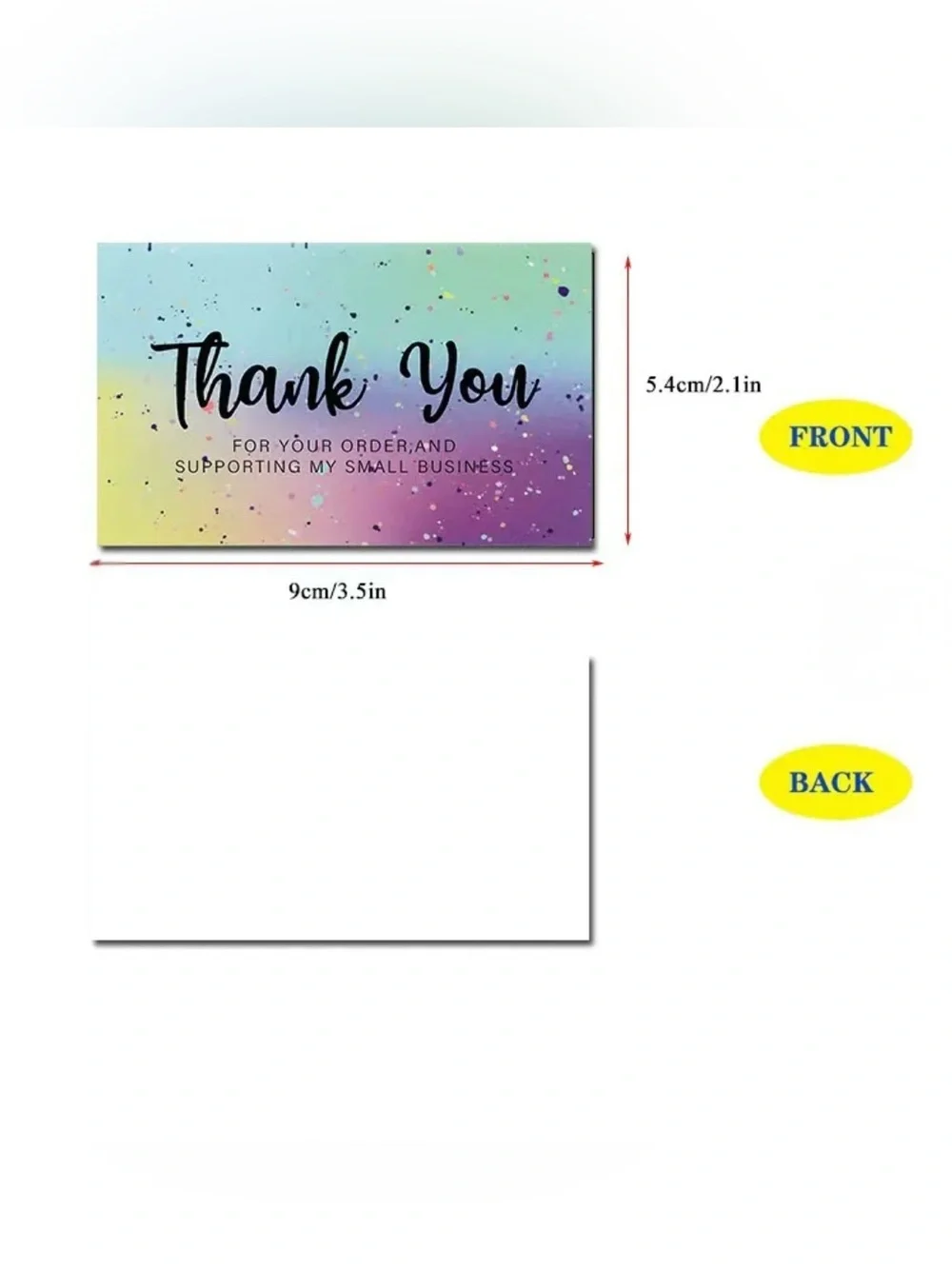 💜 NWT Multi-Color Gradient and Rainbow Confetti Thank You Cards (50 Cards)!!